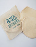 LA SAPONARIA pad Set di 3 dischetti struccanti bio & fair trade con sacchettino (12x12cm)