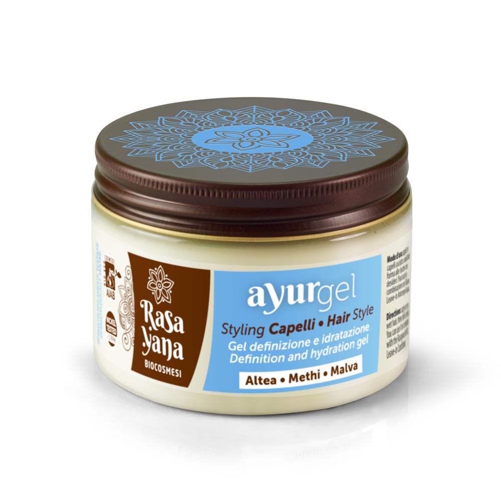 Ayurgel – Gel capelli per styling definizione e idratazione 150 ml Rasayana Bio Cosmesi
