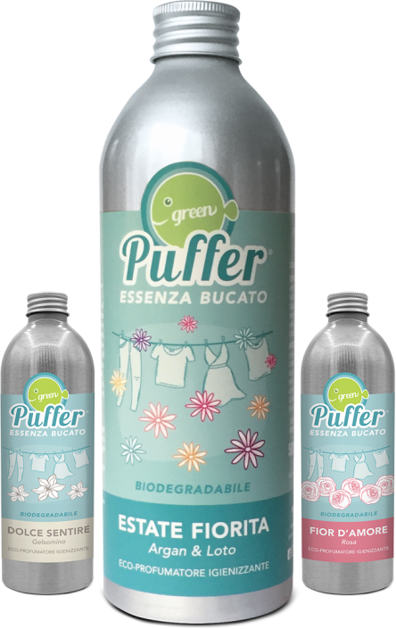 GREEN PUFFER ESSENZA BUCATO PROFUMA + IGIENIZZA 3 PROFUMAZIONI 500 ml